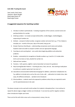 Unit NO1 - Make it Count