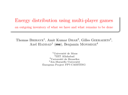 Energy distribution using multi-player games
