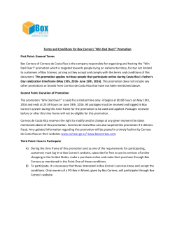 Terms and Conditions for Box Correo`s "Win Dad Over