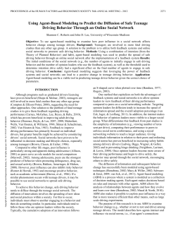 Using Agent-Based Modeling to Predict the Diffusion of Safe