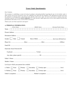 Tracer Study Questionnaire