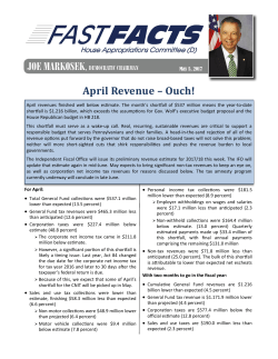 General Fund Revenue Update, April 2017