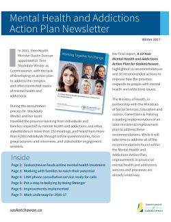 Mental Health and Addictions Action Plan Newsletter