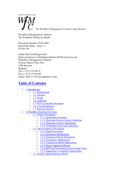 The Workflow Management Coalition Specification
