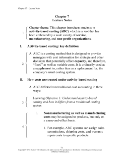 activity-based costing (ABC)