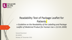Readability Test of Package Leaflet for Patients