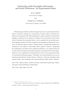 Contracting under Incomplete Information and Social Preferences