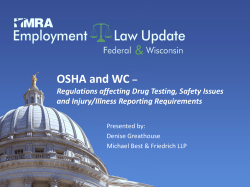 OSHA Update Rulemaking - MRA