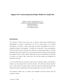Support for Constructing Knowledge Models in CmapTools