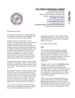 May 2016 - New Minas Elementary School