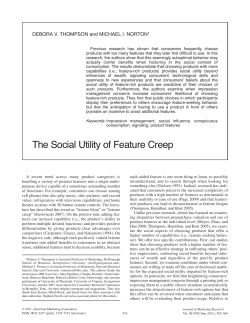 The social Utility of Feature creep - people.hbs.edu