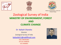 Result Framework Document (RFD) of Zoological Survey of India