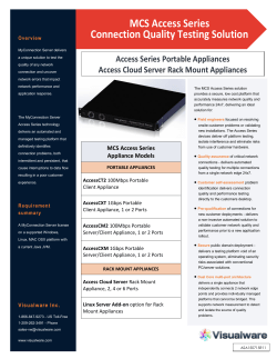 MCS Access Series Connection Quality Testing Solution