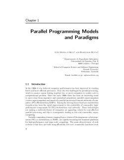 Parallel Programming Models and Paradigms