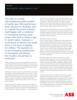 Microgrids: utility friend or foe? The idea of a small, self