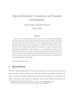 Optimal Delegation, Unawareness, and Financial