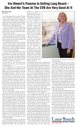 Iris Himert`s Passion Is Selling Long Beach &ndash; She And Her Team At