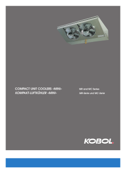 COMPACT UNIT COOLERS &laquo;MINI&raquo; KOMPAKT