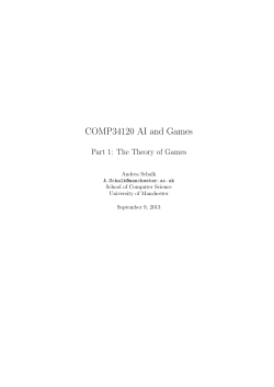 COMP34120 AI and Games - School of Computer Science | The