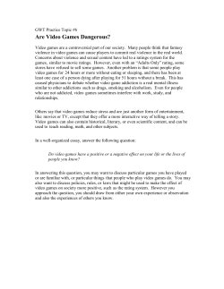 Are Video Games Dangerous?