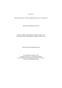 Tobacco - Federal Register of Legislation