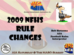 2009 NFHS Rule Changes