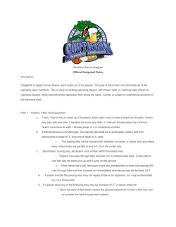Dodgeball rules - Southern Sports Leagues