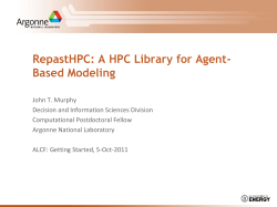RepastHPC: A HPC Library for Agent