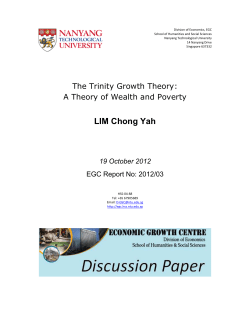 The Trinity Growth Theory - Economic Growth Centre