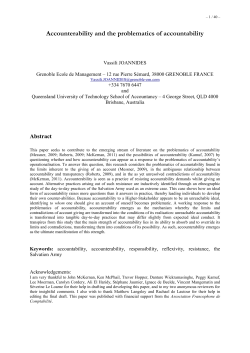 Accounterability and the problematics of accountability