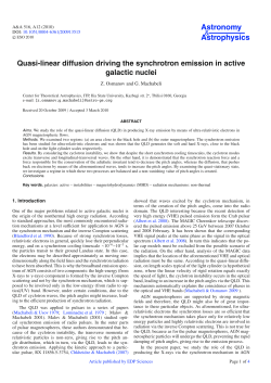 Quasi-linear diffusion driving the synchrotron emission in active