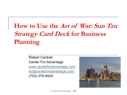Innovation Planner - Art of War: Sun Tzu Strategy Card Deck