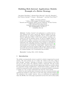 Building Rich Internet Applications Models - research