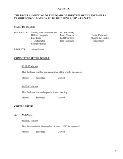 preliminary agenda - Portage la Prairie School Division