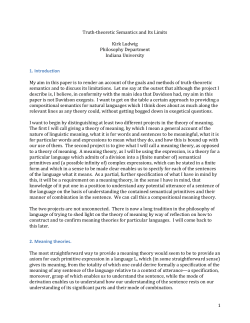 8. The limits of truth-theoretic semantics