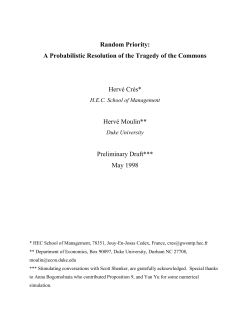 4. The Random Priority and Probabilistic Serial