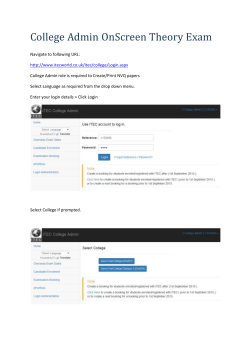 Booking onscreen theory exam ()