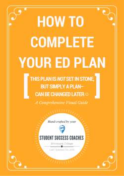 How to complete your Ed Plan
