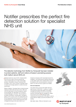 Notifier prescribes the perfect fire detection solution for specialist