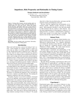 Impatience, Risk Propensity and Rationality in Timing