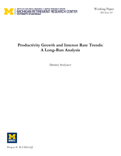 Productivity Growth and Interest Rate Trends: A Long