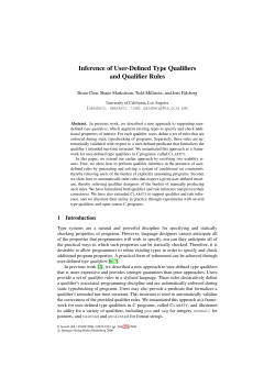 Inference of User-Defined Type Qualifiers and Qualifier Rules