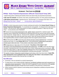 PPR : `Perfect Proportional Representation` (PPR) with `Instant