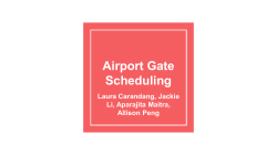 Airport Gate Scheduling