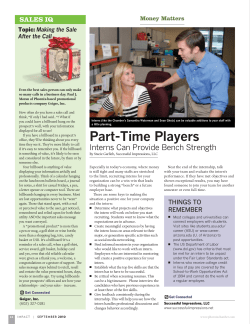 SAlES IQ Part-Time Players