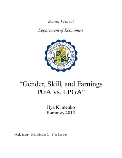 Keywords: PGA Tour, LPGA, skill on earnings, gender bias