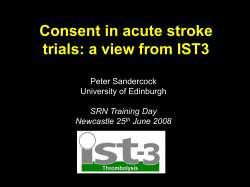 Acute Stroke - University of Edinburgh