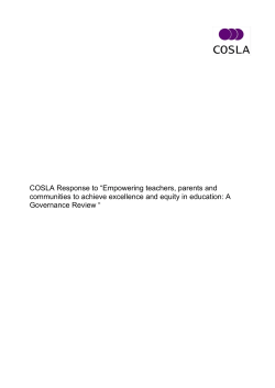 20161213 Leaders Education Governance Consultation Response