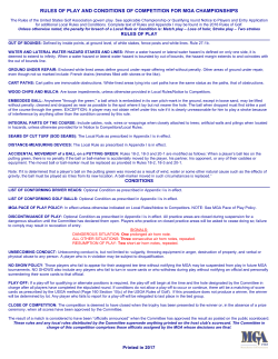 rules of play and conditions of competition for mga championships