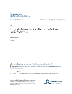 Pedagogical Agents as Social Models to Influence Learner Attitudes